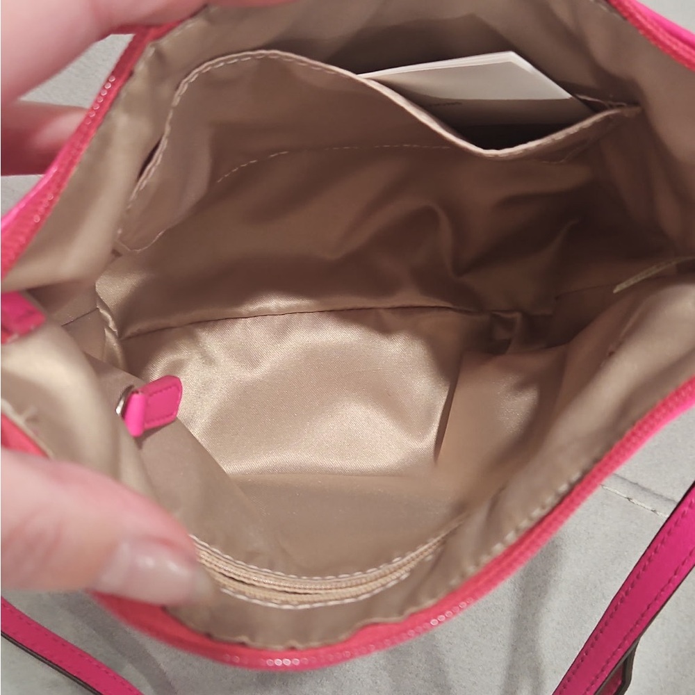 Coach Fuchsia Leather Shoulder Bag - Picture 6 of 11